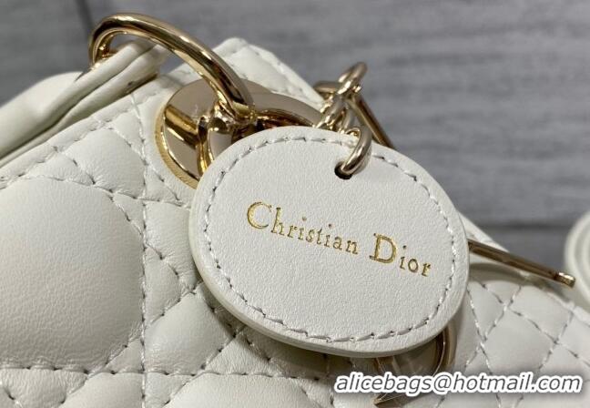 Best Product Dior Micro Lady Dior Bag in Lambskin CD0067 White 2023