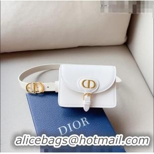 Super Quality Dior CD Calfskin Belt Bag 0629 White 2023