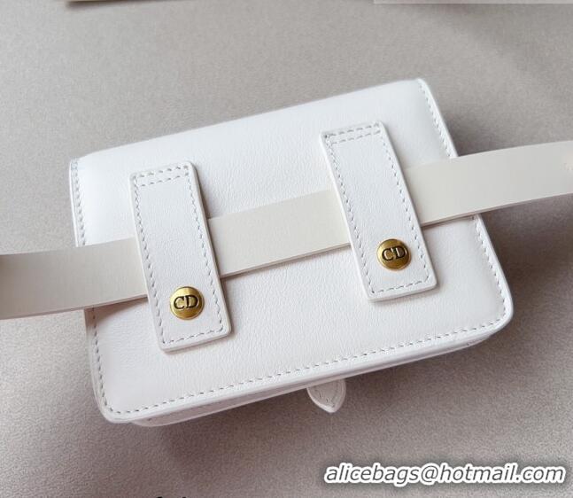 Super Quality Dior CD Calfskin Belt Bag 0629 White 2023