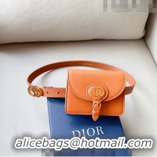 Popular Style Dior CD Calfskin Belt Bag 0629 Brown 2023