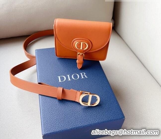 Popular Style Dior CD Calfskin Belt Bag 0629 Brown 2023