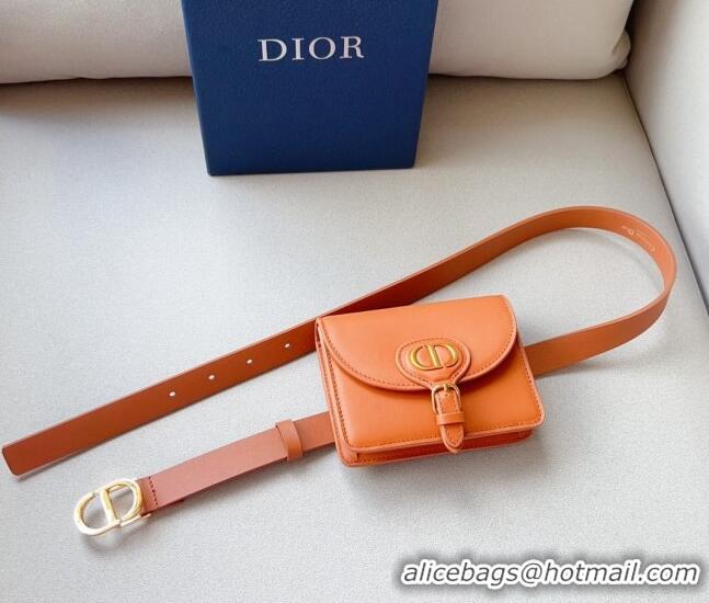 Popular Style Dior CD Calfskin Belt Bag 0629 Brown 2023