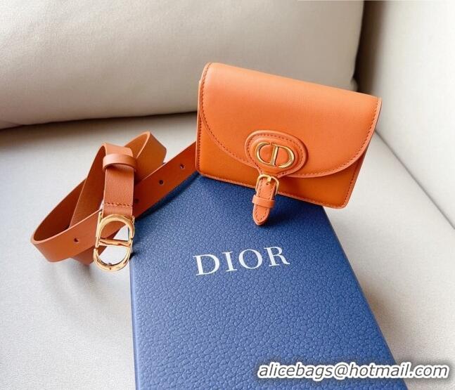 Popular Style Dior CD Calfskin Belt Bag 0629 Brown 2023