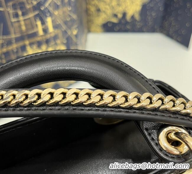 Traditional Specials Dior Mini Lady Dior Bag in Cannage Lambskin Leather CD1801 Black/Gold 2023