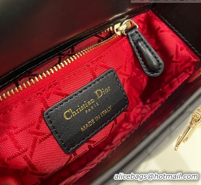 Traditional Specials Dior Mini Lady Dior Bag in Cannage Lambskin Leather CD1801 Black/Gold 2023