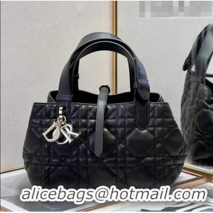 Super Quality Dior Small Toujours Tote bag in Macrocannage Calfskin F1027 Black 2023