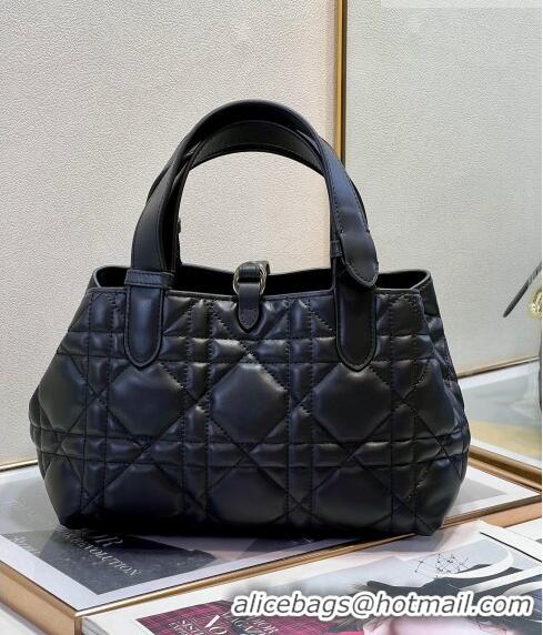 Super Quality Dior Small Toujours Tote bag in Macrocannage Calfskin F1027 Black 2023