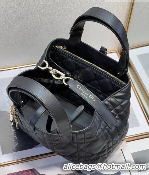 Super Quality Dior Small Toujours Tote bag in Macrocannage Calfskin F1027 Black 2023