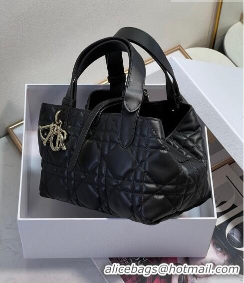 Super Quality Dior Small Toujours Tote bag in Macrocannage Calfskin F1027 Black 2023