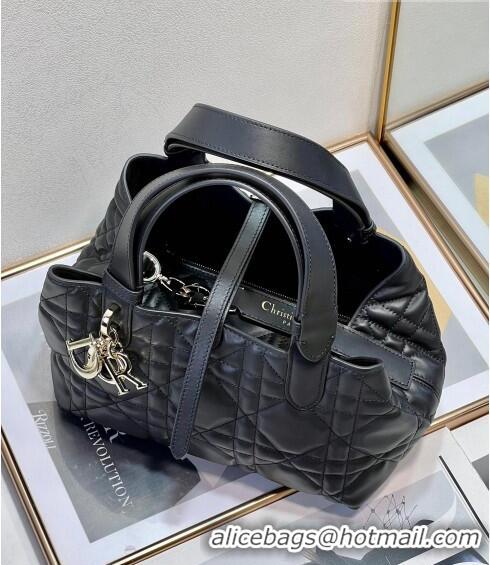 Super Quality Dior Small Toujours Tote bag in Macrocannage Calfskin F1027 Black 2023