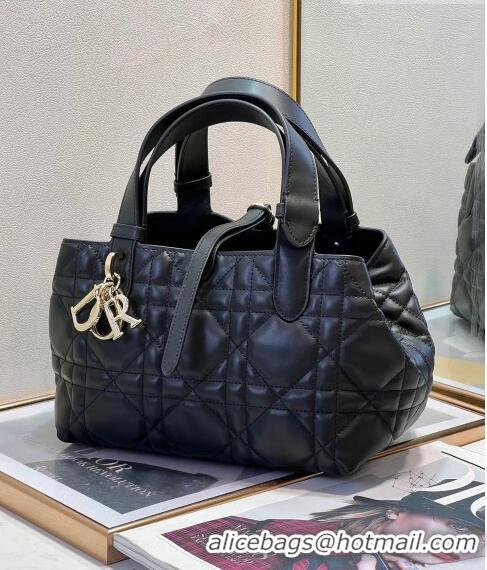 Super Quality Dior Small Toujours Tote bag in Macrocannage Calfskin F1027 Black 2023