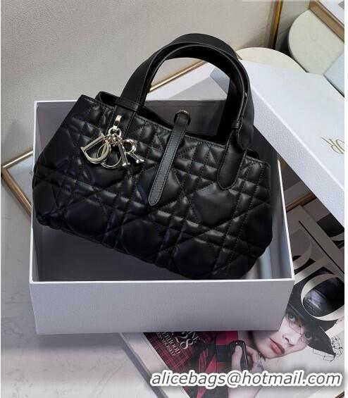 Super Quality Dior Small Toujours Tote bag in Macrocannage Calfskin F1027 Black 2023