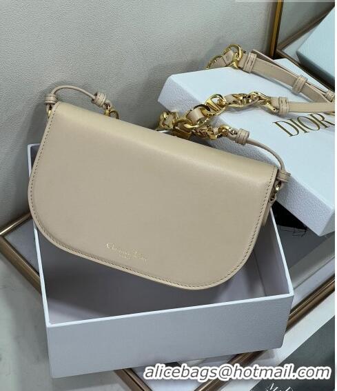 Elegant Dior CD Signature bag with Chain Strap in CD-Embossed Box Calfskin CD4036 Light Beige 2023