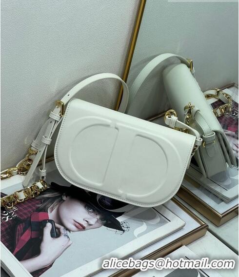 Good Looking Dior CD Signature bag with Chain Strap in CD-Embossed Box Calfskin CD4036 White 2023