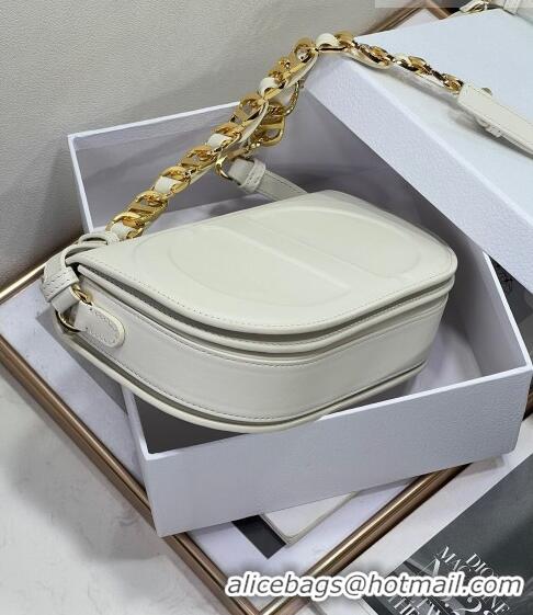 Good Looking Dior CD Signature bag with Chain Strap in CD-Embossed Box Calfskin CD4036 White 2023