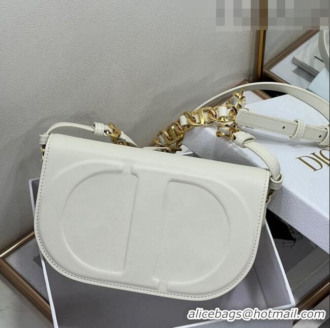 Good Looking Dior CD Signature bag with Chain Strap in CD-Embossed Box Calfskin CD4036 White 2023