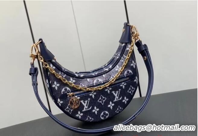 Buy Inexpensive Louis Vuitton Monoglam Canvas Loop PM M22928 dark blue