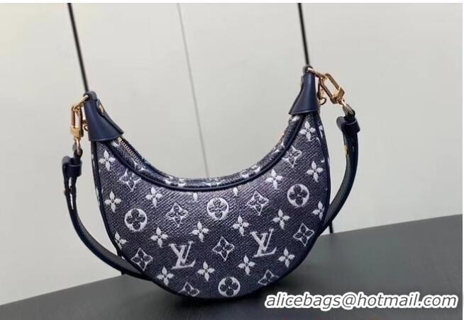 Buy Inexpensive Louis Vuitton Monoglam Canvas Loop PM M22928 dark blue