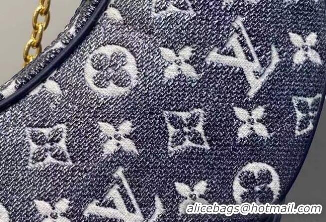 Buy Inexpensive Louis Vuitton Monoglam Canvas Loop PM M22928 dark blue