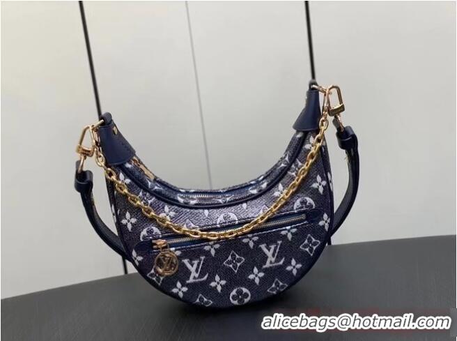 Buy Inexpensive Louis Vuitton Monoglam Canvas Loop PM M22928 dark blue