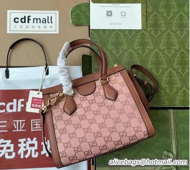 Low Cost Gucci OPHIDIA GG SMALL TOTE BAG 547551 Pink