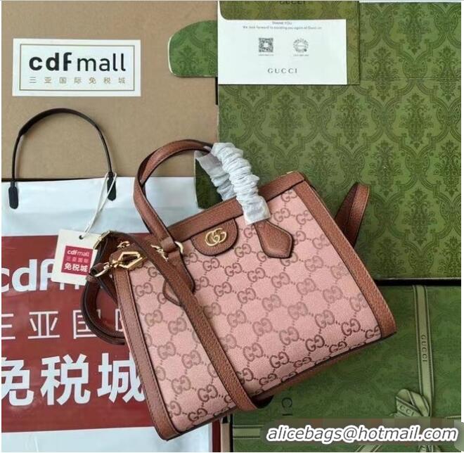 Low Cost Gucci OPHIDIA GG SMALL TOTE BAG 547551 Pink