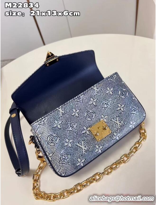 Inexpensive Louis Vuitton Pochette Metis East West M22834 Blue