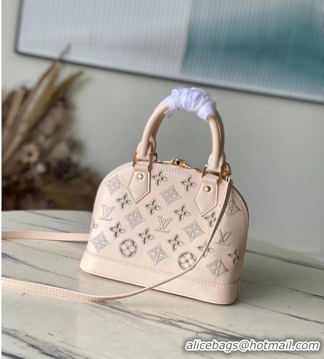 Top Design Louis Vuitton Monogram Empreinte Alma BB Tote Bag M22878 Cream