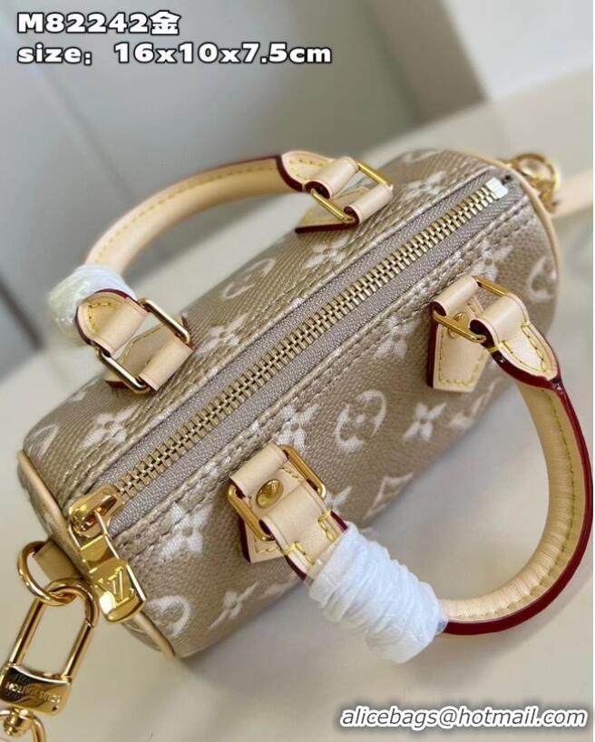 Luxurious Promotional Louis Vuitton Nano Speedy M82242 Beige