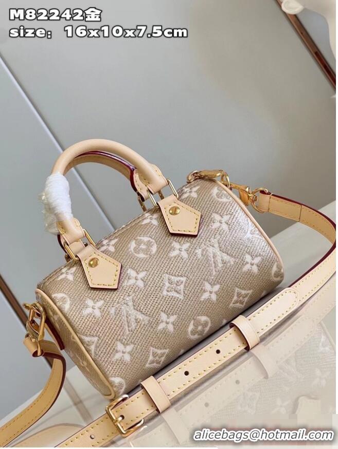 Luxurious Promotional Louis Vuitton Nano Speedy M82242 Beige