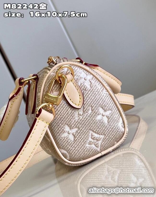 Luxurious Promotional Louis Vuitton Nano Speedy M82242 Beige