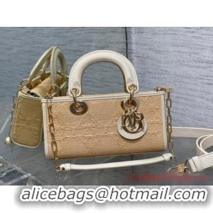 Low Cost Dior SMALL LADY D-JOY BAG Natural Cannage Raffia M0613OW