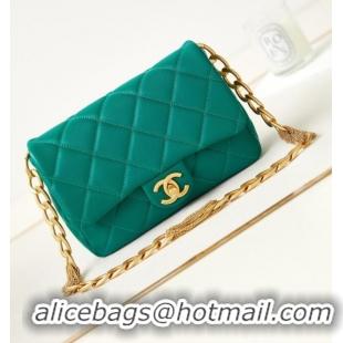 Reasonable Price Good Product Chanel SMALL FLAP BAG AS4231 green