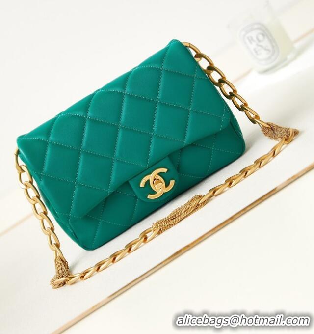 Reasonable Price Good Product Chanel SMALL FLAP BAG AS4231 green