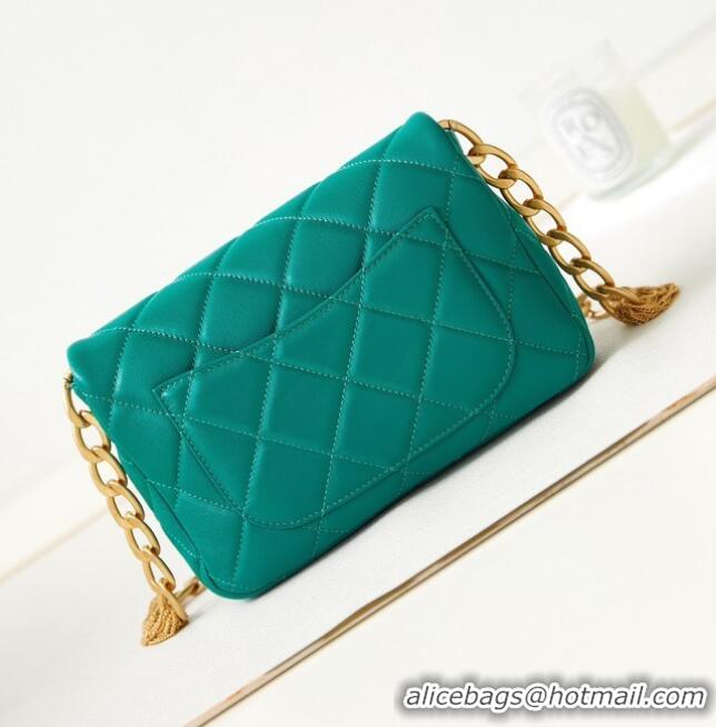 Reasonable Price Good Product Chanel SMALL FLAP BAG AS4231 green