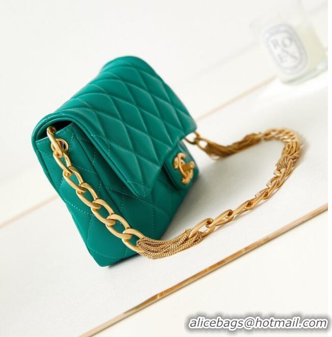 Reasonable Price Good Product Chanel SMALL FLAP BAG AS4231 green