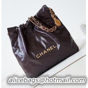 Buy Inexpensive CHANEL 22 HANDBAG AS3261 dark brown