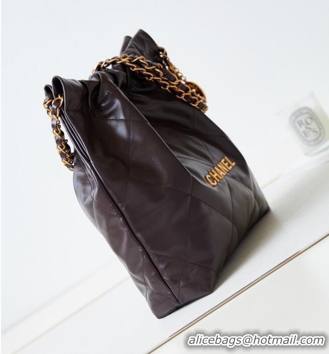 Buy Inexpensive CHANEL 22 HANDBAG AS3261 dark brown