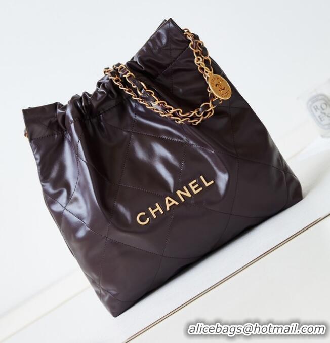 Buy Inexpensive CHANEL 22 HANDBAG AS3261 dark brown