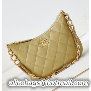 Well Crafted CHANEL HOBO HANDBAG AS4220 Khaki