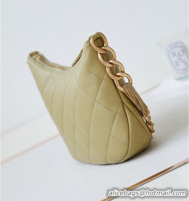 Well Crafted CHANEL HOBO HANDBAG AS4220 Khaki