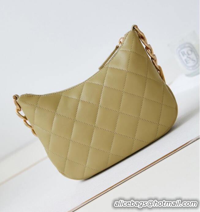 Well Crafted CHANEL HOBO HANDBAG AS4220 Khaki