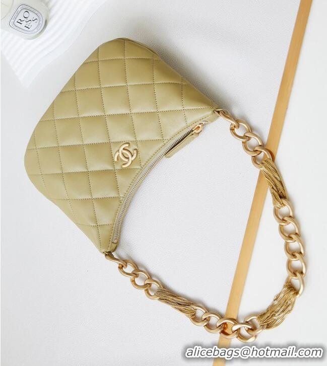 Well Crafted CHANEL HOBO HANDBAG AS4220 Khaki