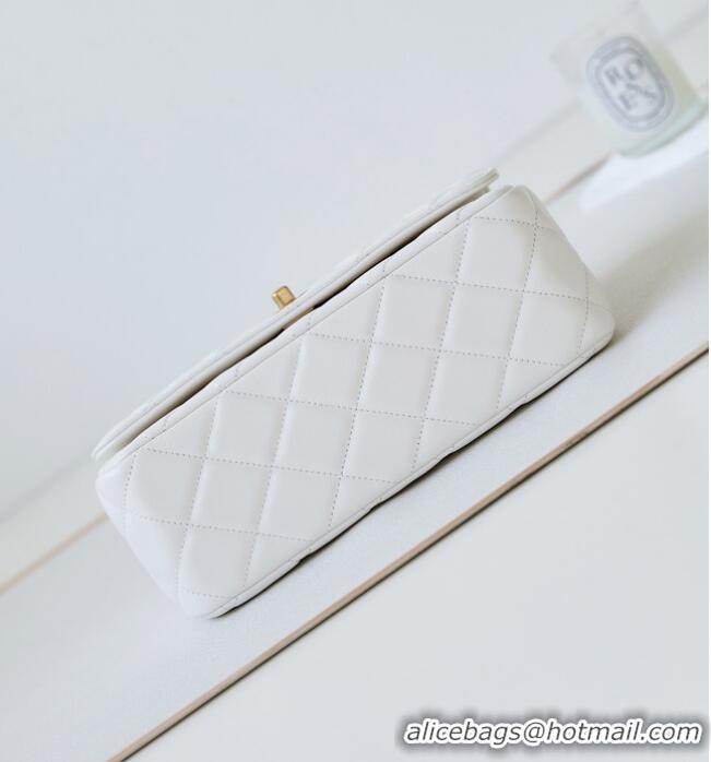 Promotional Chanel SMALL FLAP BAG WITH TOP HANDLE AS4232 white