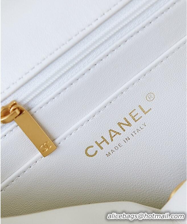 Promotional Chanel SMALL FLAP BAG WITH TOP HANDLE AS4232 white