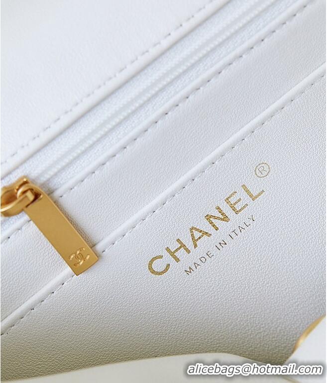 Promotional Chanel SMALL FLAP BAG WITH TOP HANDLE AS4232 white