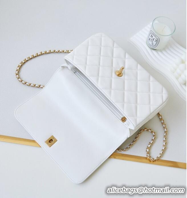 Promotional Chanel SMALL FLAP BAG WITH TOP HANDLE AS4232 white