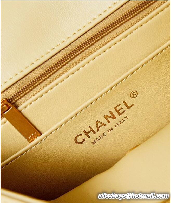 Buy Discount Chanel SMALL FLAP BAG WITH TOP HANDLE AS4232 Yellow