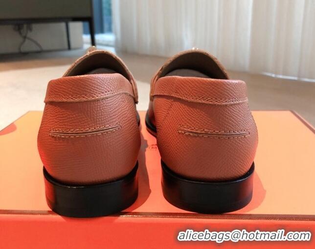 Durable Hermes Destin loafers in Grained Leather Brown 530060