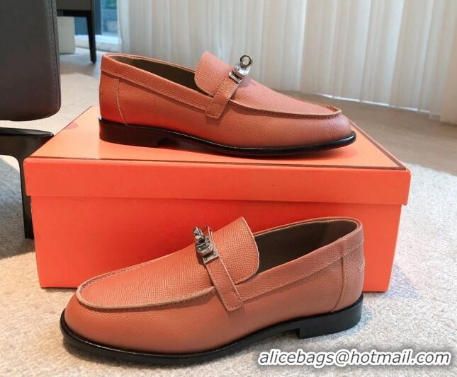 Durable Hermes Destin loafers in Grained Leather Brown 530060